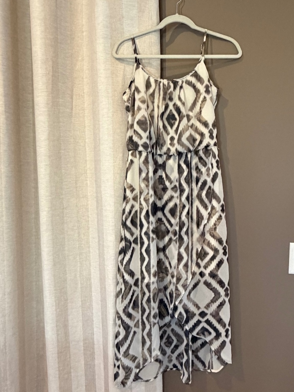 Studio Y Monochrome geometric print Maxi Dress, Lined, Size Medium